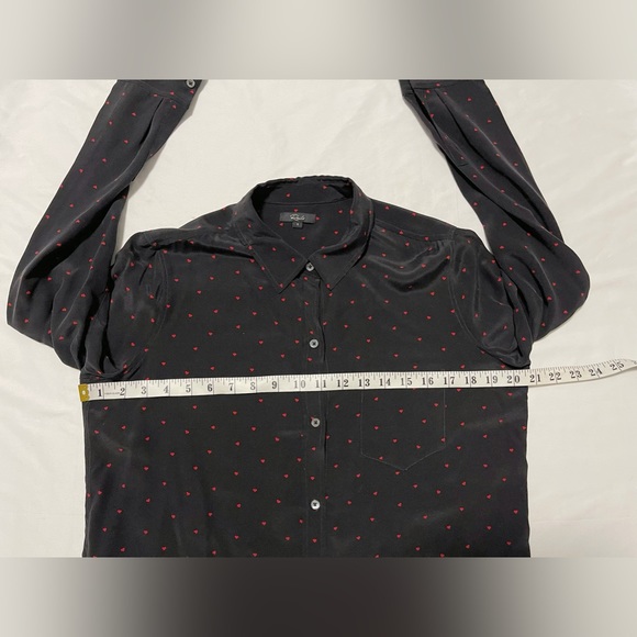 Rails Kate Silk Shirt with Red Mini Hearts - Picture 11 of 13